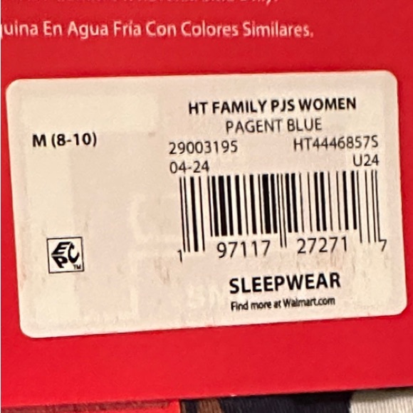 Holiday Time Kids Pajama Set - Navy and Red - Picture 4 of 4